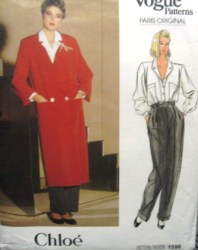 1596 CHLOE 2 BREASTED LONG COAT,CUFF PANTS,SHIRT PATTERN 14